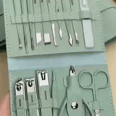 Manicure Set Professional Nail Clippers Pedicure Kit, 16 pcs Stainless Steel Nail Care Tools Grooming Kit @ Just Rs.599/-