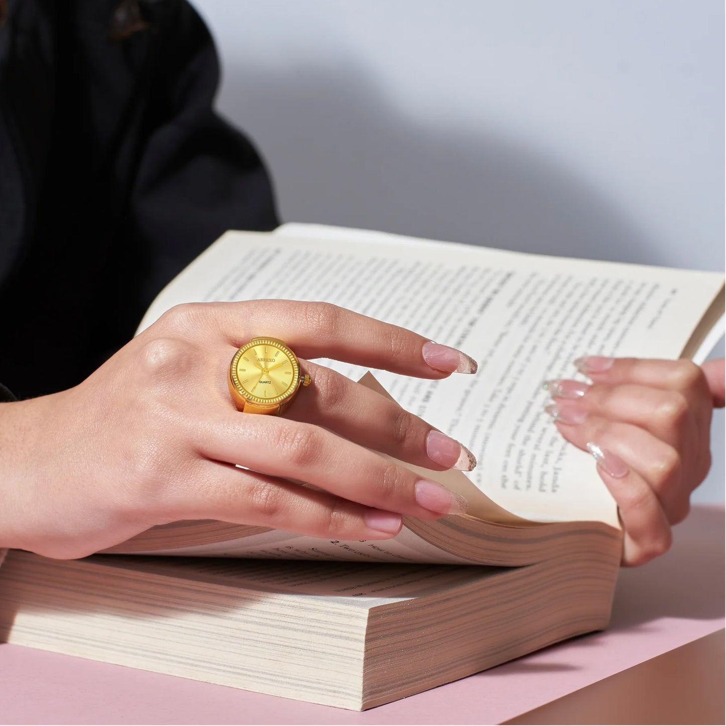 ABREXO - Bossy Look Finger Ring Watch For Women