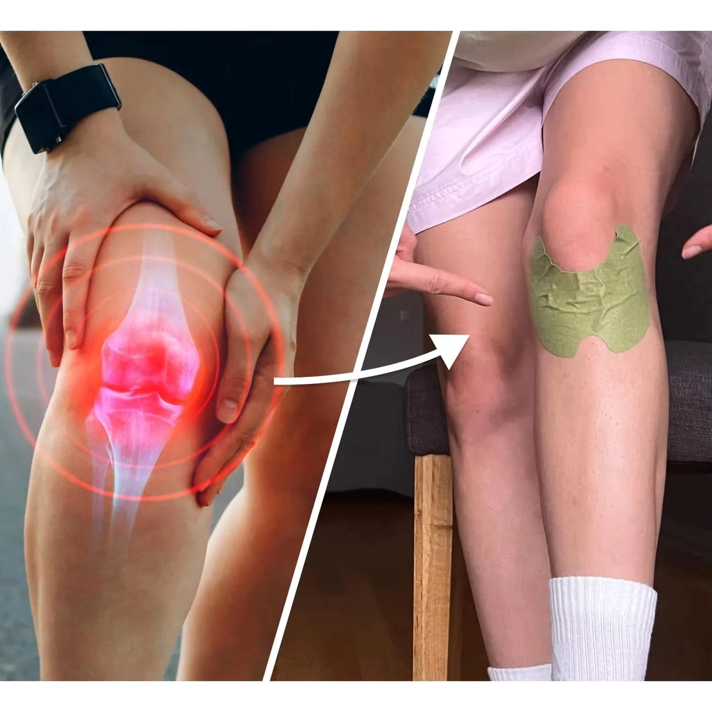 Herbal Knee Patches – Instant Pain Relief in One Patch (Pack of 10, 20, 30)