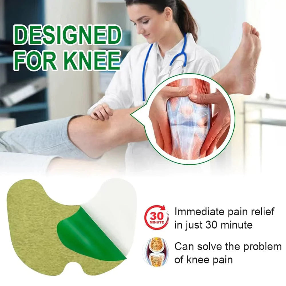 Herbal Knee Patches – Instant Pain Relief in One Patch (Pack of 10, 20, 30)