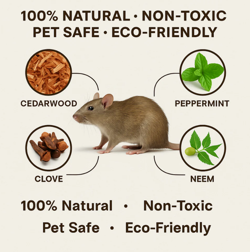 Rat Repellent Spray for Home, Car & Kitchen β Safe, Natural & Eco-Friendly Rodent Control ππ±
