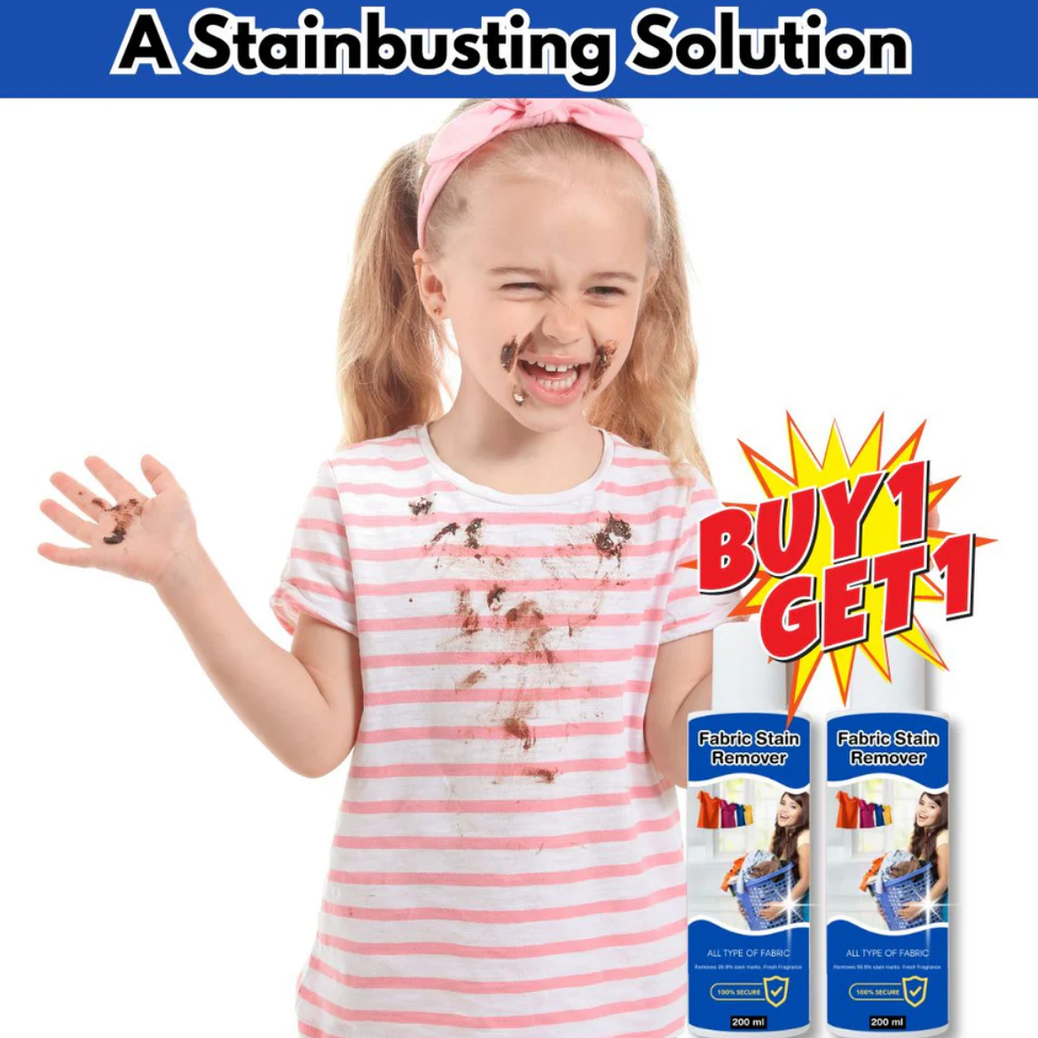 ✨All in One Fabric Stain Remover ✨ Buy 1 Get 1 FREE - At Just Rs @599/- (100ML)