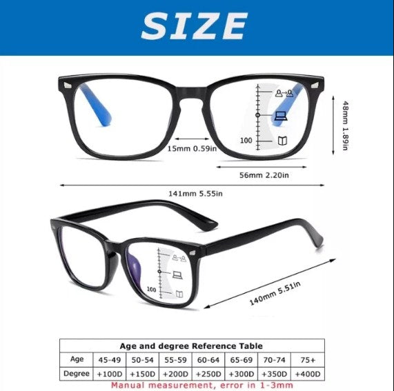 WWM - BUY 1 GET 1 FREE - Auto Power Adjustable Reading Glasses (Black)