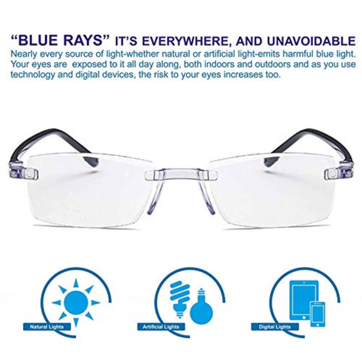 π Rimless Reading Glasses + β Free Golden Digital Watch β Best Value Combo!