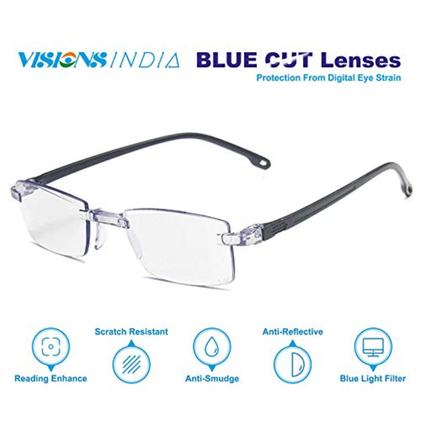 Rimless Daily Use Reading Glasses - Buy 1 Get 1 Free