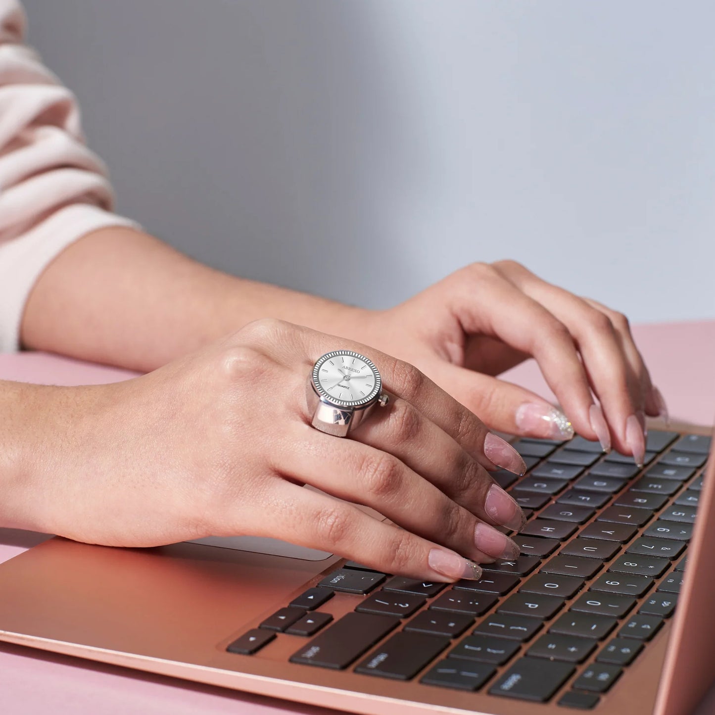 ABREXO - Bossy Look Finger Ring Watch For Women