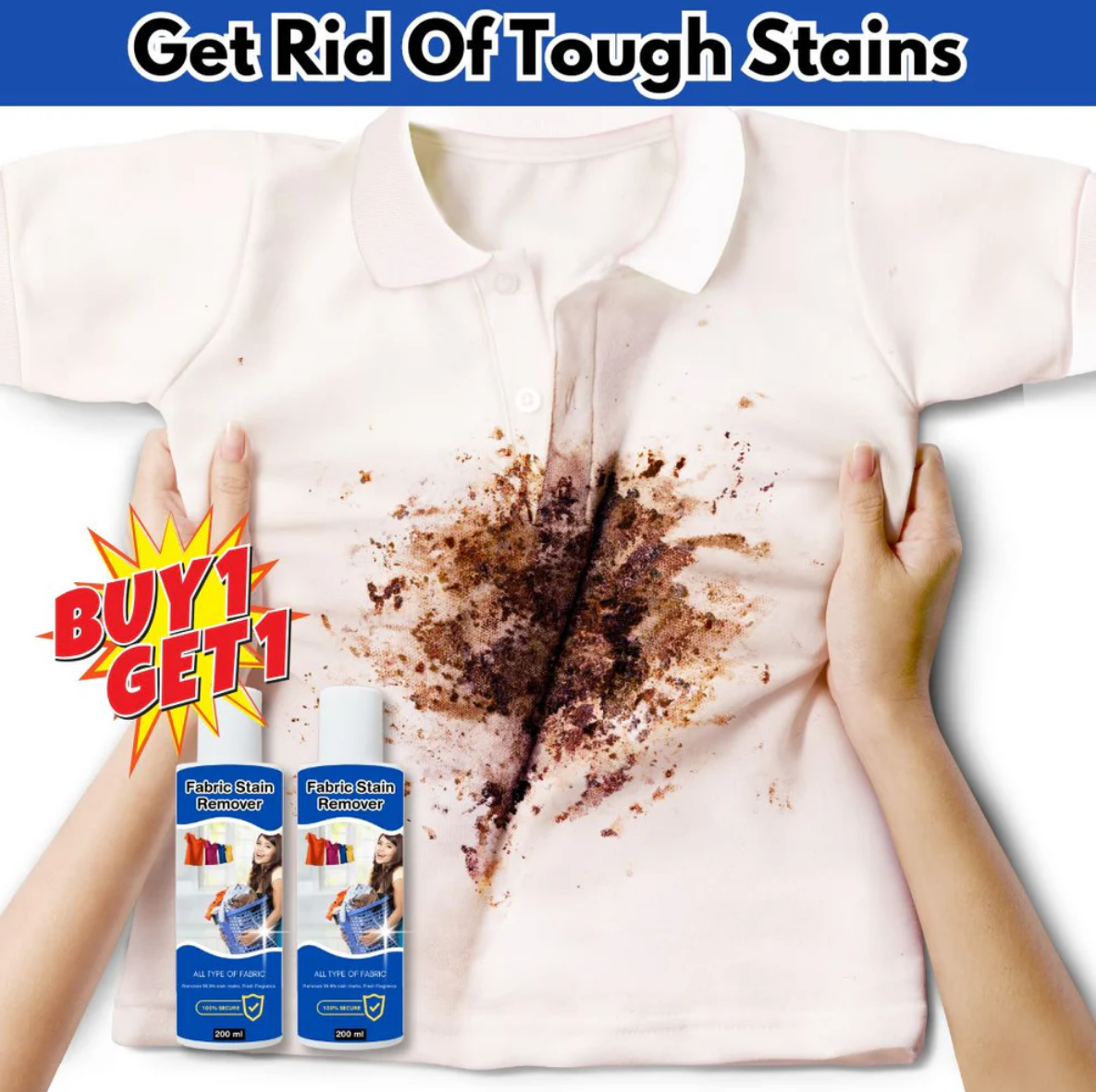 ✨All in One Fabric Stain Remover ✨ Buy 1 Get 1 FREE - At Just Rs @599/- (100ML)