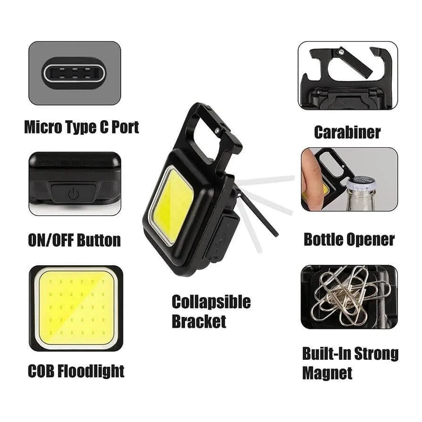 WWM Mini LED Keychain Flashlight, Emergency Flashlight