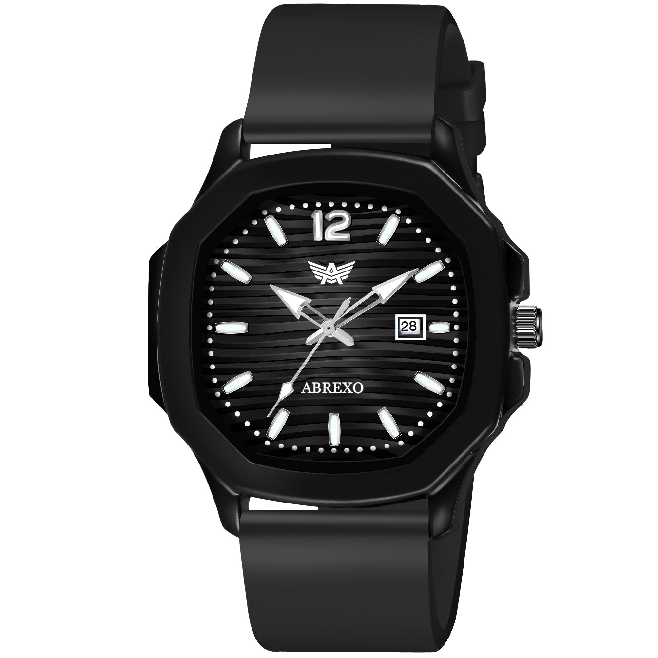 ABREXO Trending Celebrity Choice All Black Watch For Men