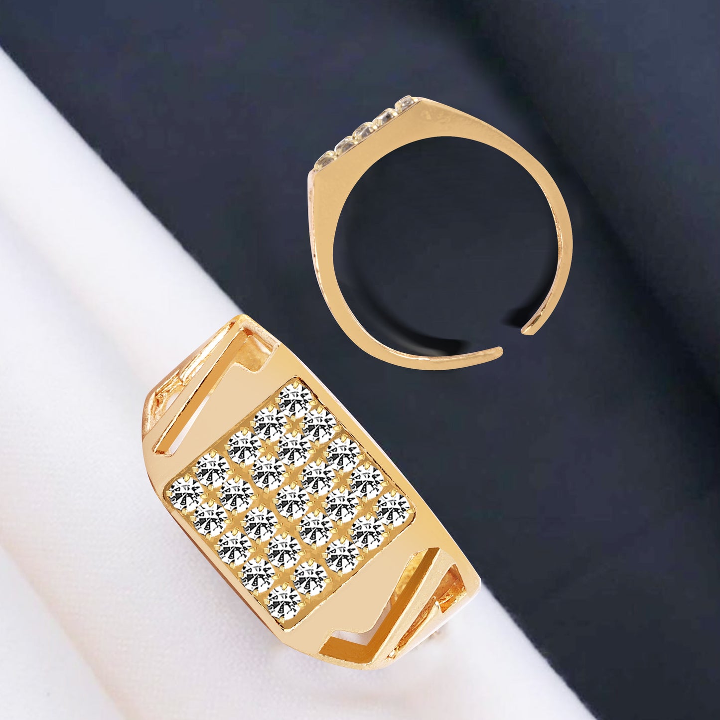 Golden Date Working Watch with Jewellery Jackpot Combo For Men