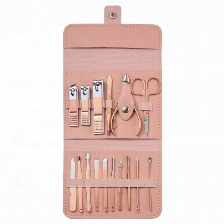 Manicure Set Professional Nail Clippers Pedicure Kit, 16 pcs Stainless Steel Nail Care Tools Grooming Kit @ Just Rs.599/-
