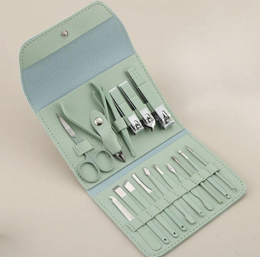 Manicure Set Professional Nail Clippers Pedicure Kit, 16 pcs Stainless Steel Nail Care Tools Grooming Kit @ Just Rs.599/-