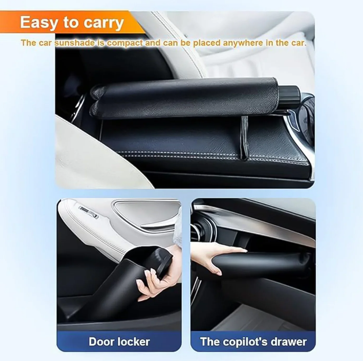 Car Windshield Sun Shade Umbrella - Foldable Car Umbrella Sunshade Cover UV Block Car Front Window (Heat Insulation Protection)
