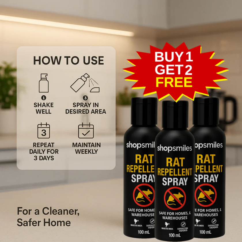 Rat Repellent Spray for Home, Car & Kitchen β Safe, Natural & Eco-Friendly Rodent Control ππ±