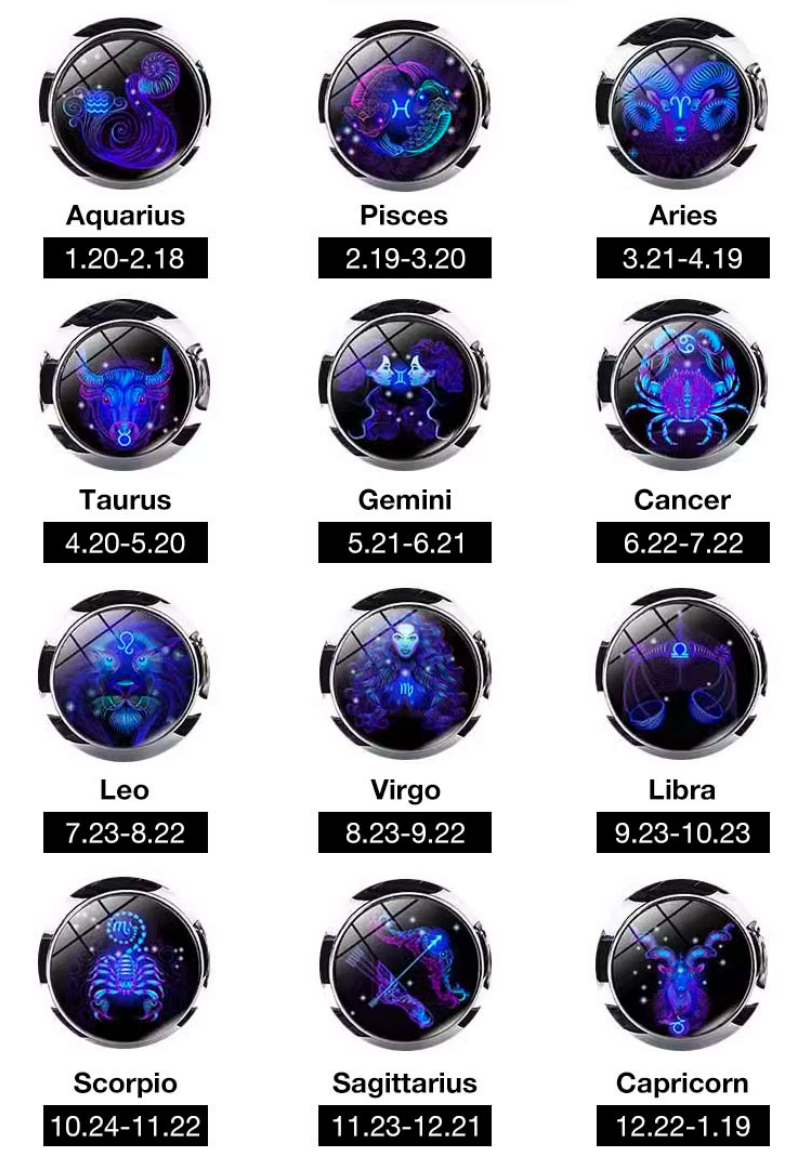 Vintage Guardian Zodiac Constellation Leather Adjustable Handmade Bracelet For Unisex