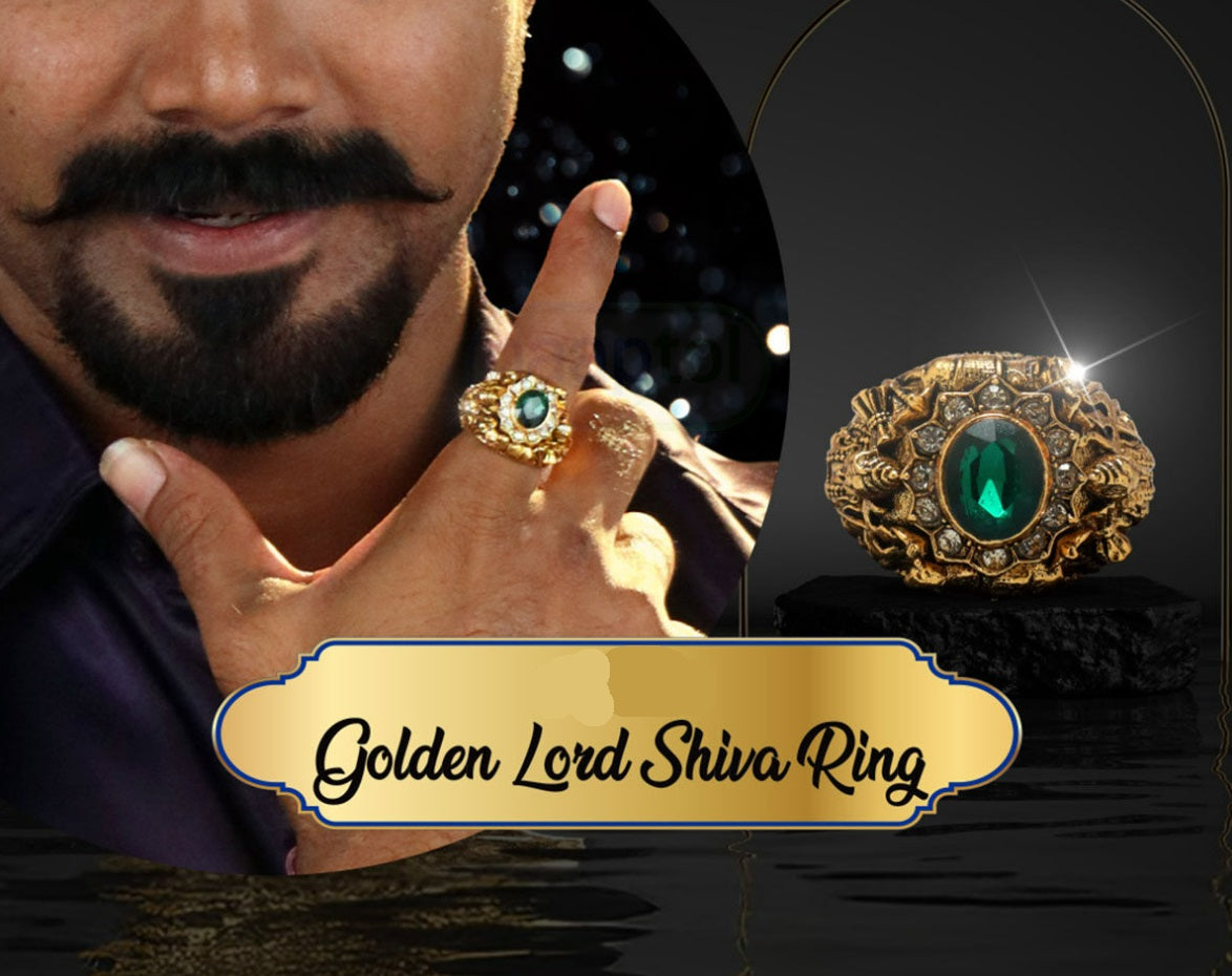 Golden Lord Shiva Ring For Men (BUY 1 GET 1 FREE)