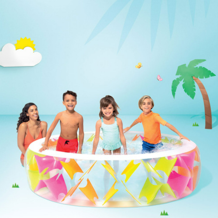 Round Kids Swimming Pool β Colorful Rainbow Design (3ft/4ft/5ft)