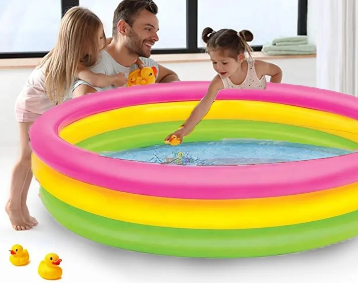 Round Kids Swimming Pool β Colorful Rainbow Design (3ft/4ft/5ft)