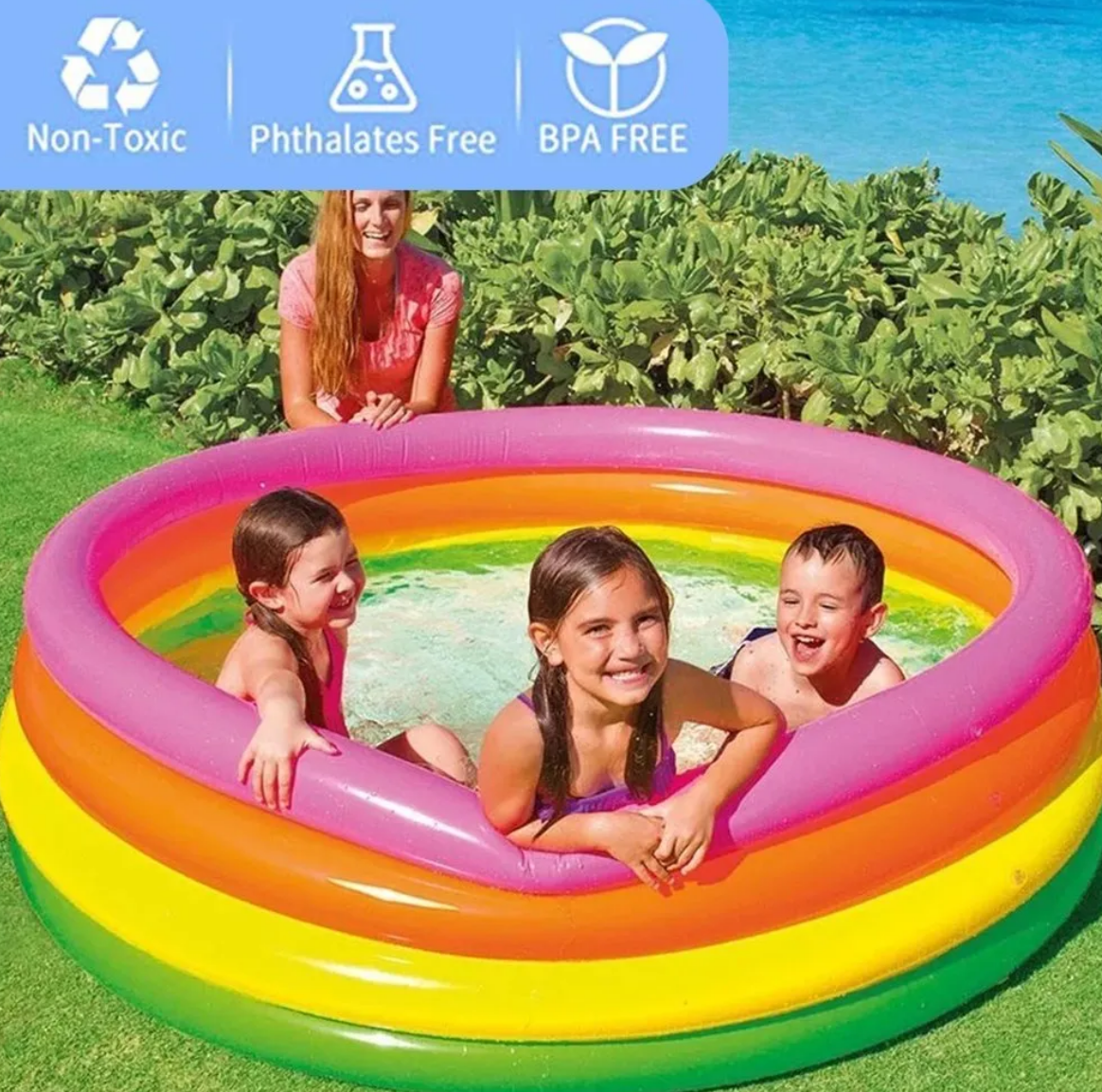 Round Kids Swimming Pool β Colorful Rainbow Design (3ft/4ft/5ft)