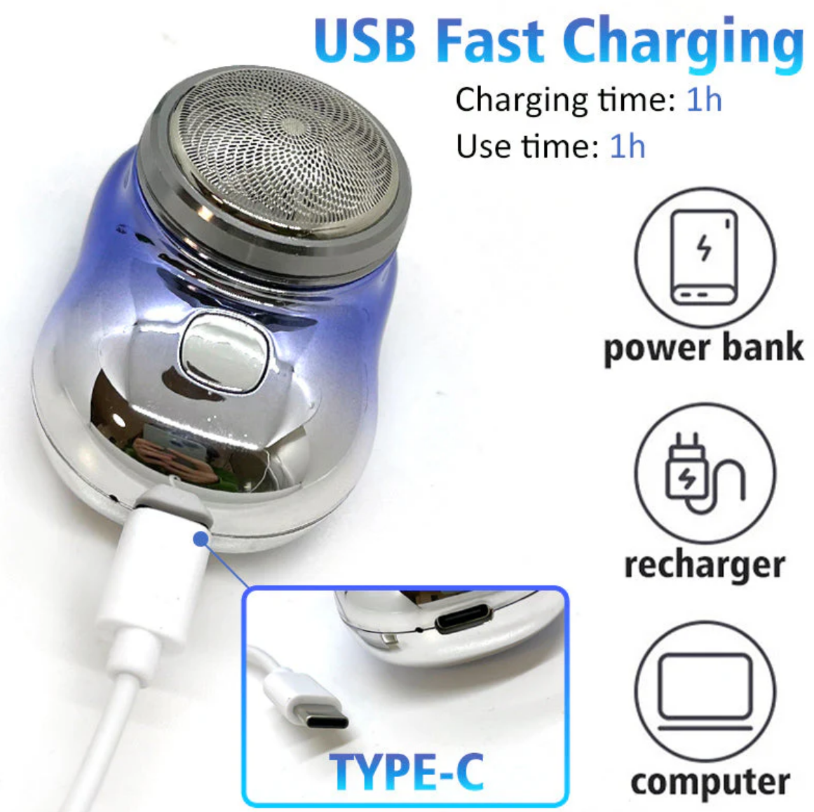 ✨ Portable Mini Electric Shaver Machine – Smooth Shave Anytime, Anywhere! ✨