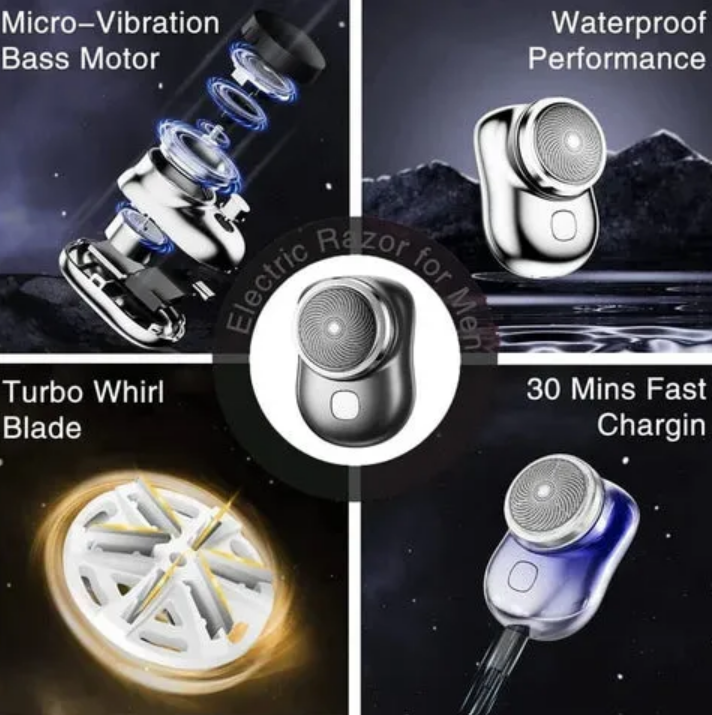 ✨ Portable Mini Electric Shaver Machine – Smooth Shave Anytime, Anywhere! ✨