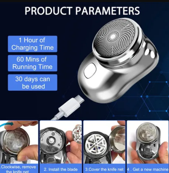 ✨ Portable Mini Electric Shaver Machine – Smooth Shave Anytime, Anywhere! ✨