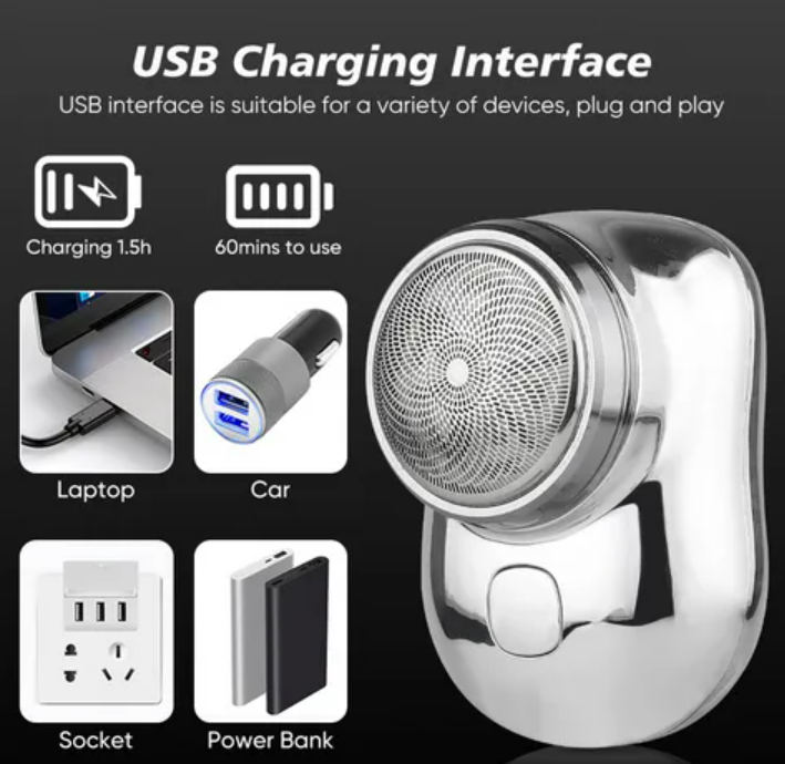 ✨ Portable Mini Electric Shaver Machine – Smooth Shave Anytime, Anywhere! ✨