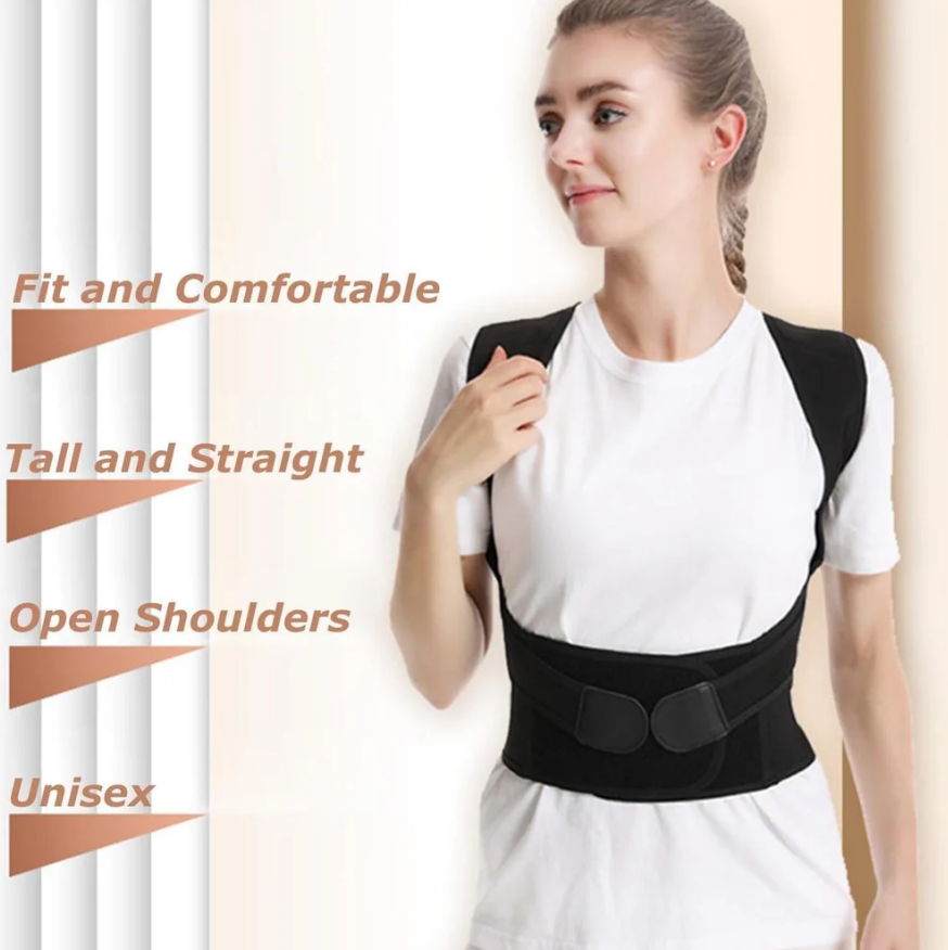 Posture Corrector Belt - Adjustable Back Posture Corrector/ Slouching Relieve Pain Belt Women Men (Free Size)