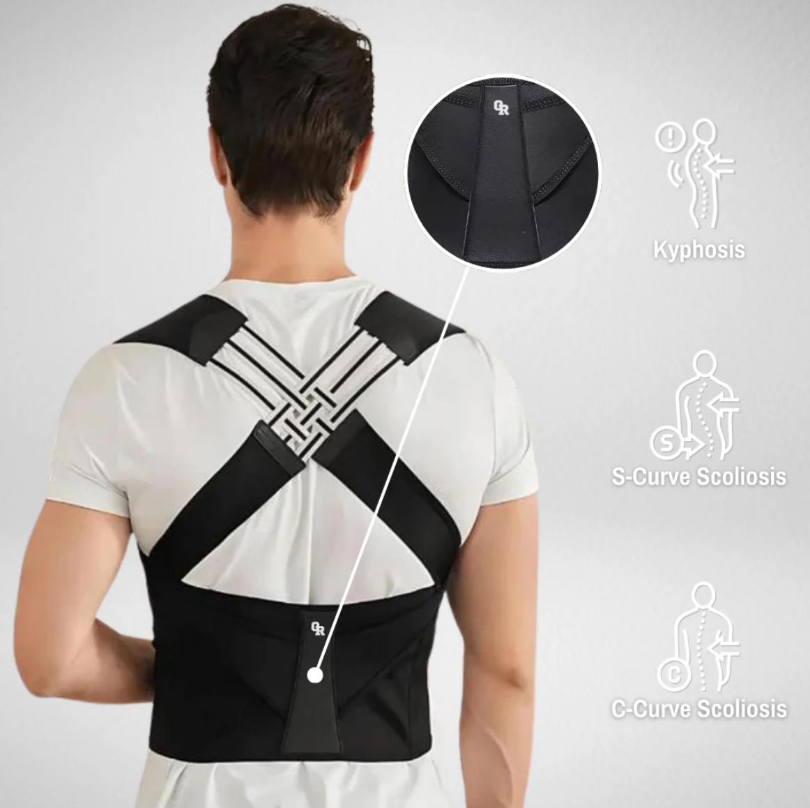 Posture Corrector Belt - Adjustable Back Posture Corrector/ Slouching Relieve Pain Belt Women Men (Free Size)