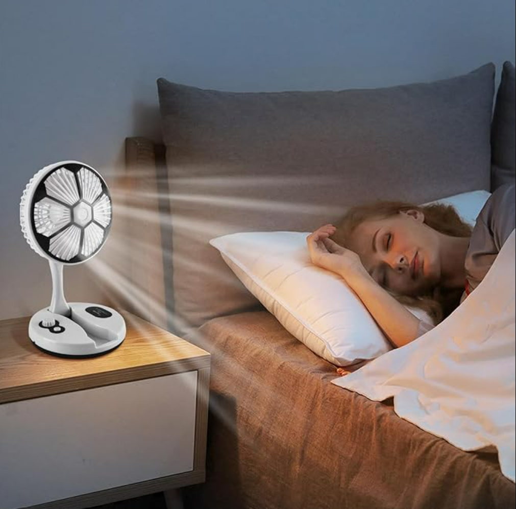 Portable Small USB Rechargeable fan | Desk Fan Small | night light desk fan @ Just Rs.599/-