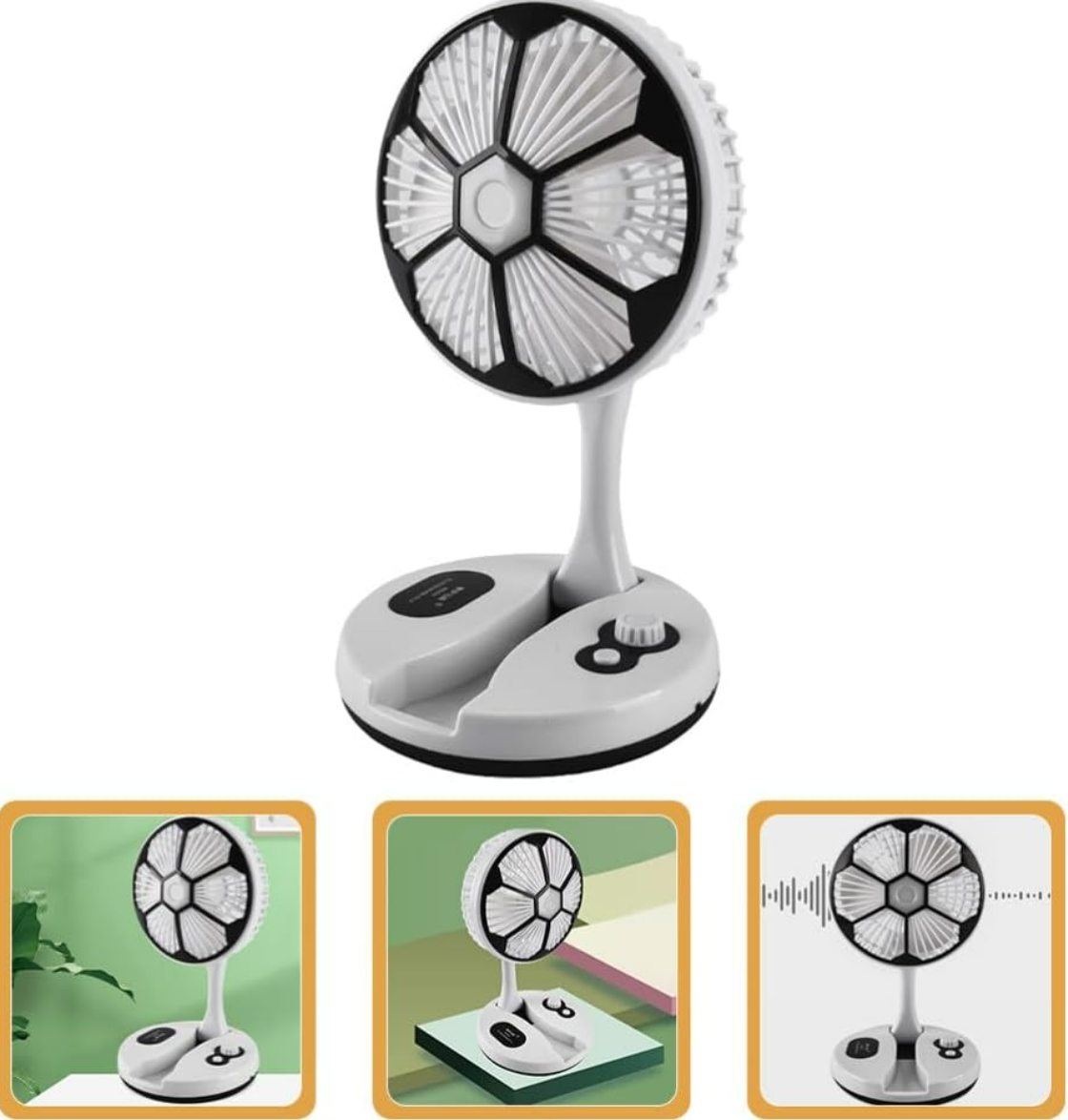 Portable Small USB Rechargeable fan | Desk Fan Small | night light desk fan @ Just Rs.599/-