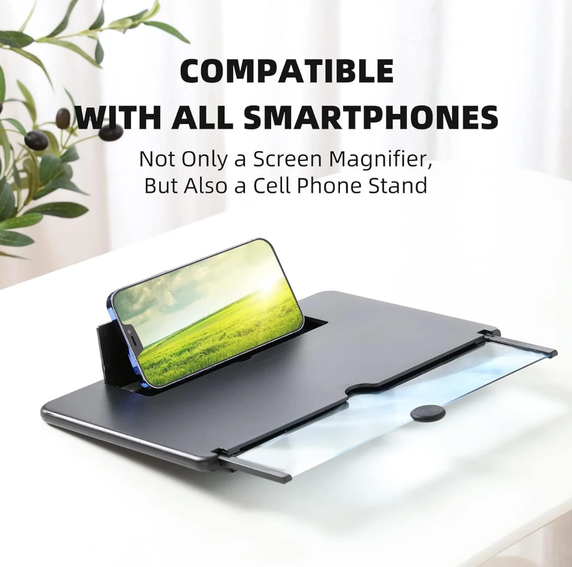 10" Screen Magnifier-3D Magnifying Projector Screen Enlarger for Movies, Videos and Gaming – Foldable Phone Stand Holder with Screen Amplifier–Compatible with All Smartphones @ Rs. 499/-
