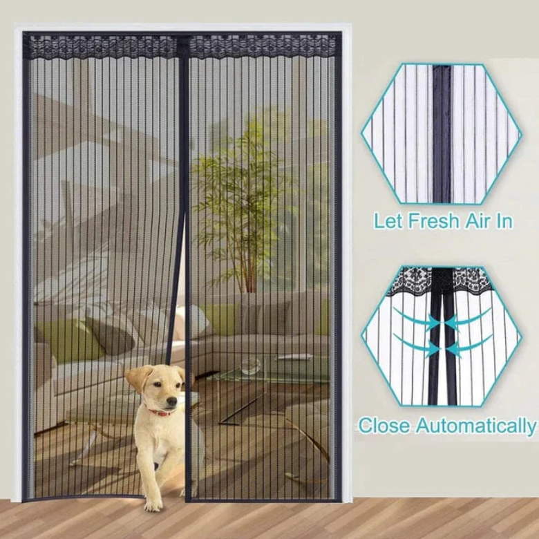 Magnetic Mosquito Screen Door β Easy Snap, No Mosquito Trap