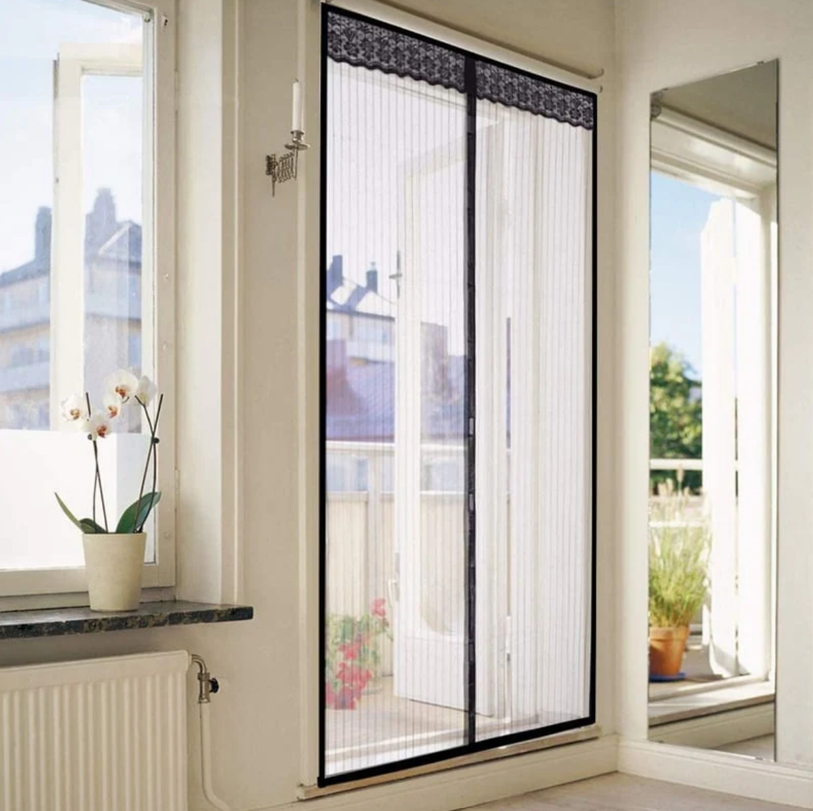 Magnetic Mosquito Screen Door β Easy Snap, No Mosquito Trap