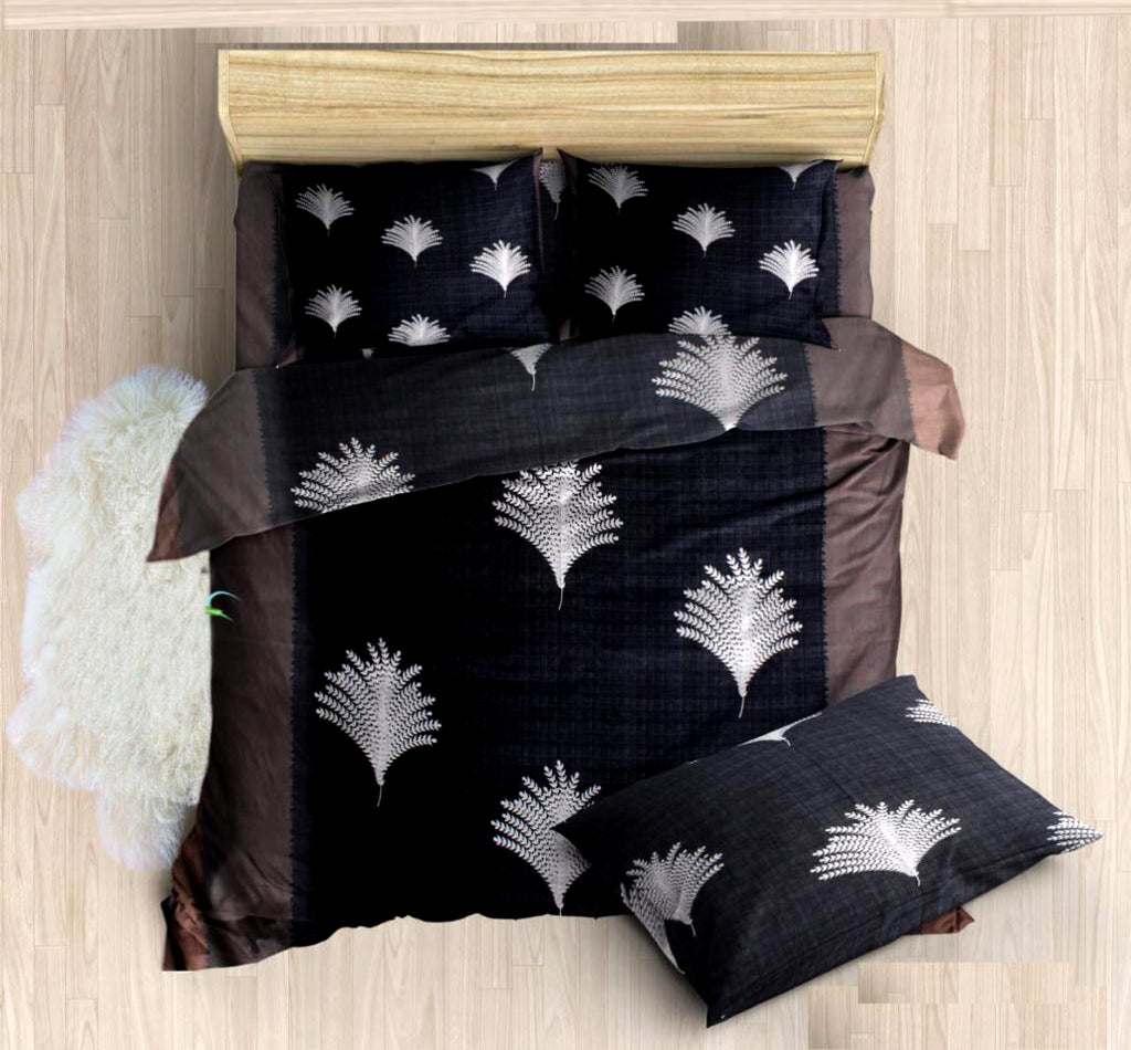 Cotton Elastic Fitted Double Bedsheets With 2 Pillow Covers (72*78* Upto 10 Inches) & 360 Degree Elasticated @ Just Rs.699/- (Black)