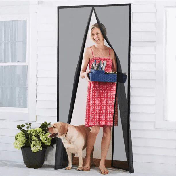 Magnetic Mosquito Screen Door β Easy Snap, No Mosquito Trap