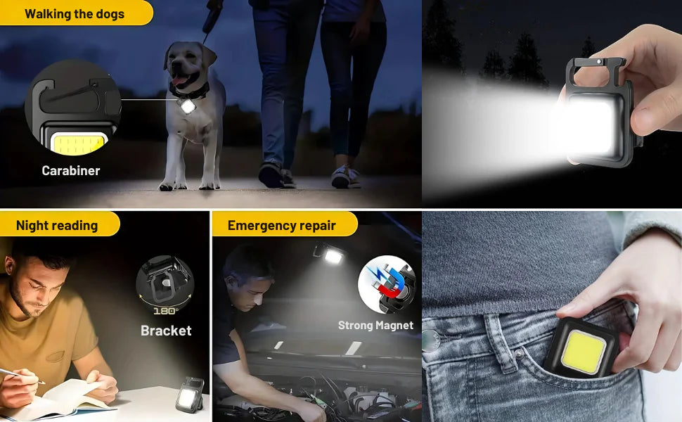 WWM Mini LED Keychain Flashlight, Emergency Flashlight