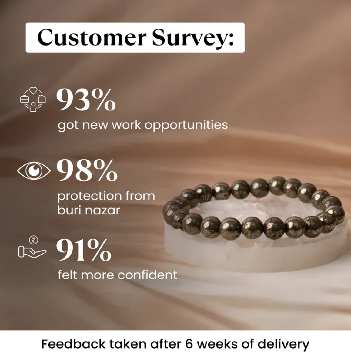 Raw Pyrite Bracelet (Attracts Wealth & Prosperity) At Just Rs 499/-