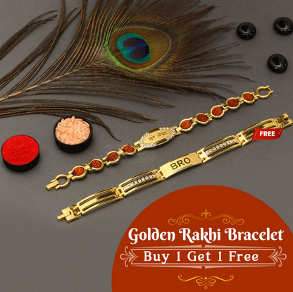 ✨Golden Rakhi Bracelet - BUY 1 GET 1 FREE At Just Rs 499/-✨