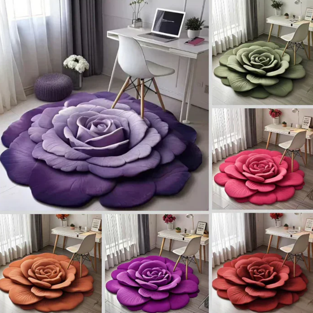 3D Floral Plush & Diatomaceous Earth Floor Mat (60*50) @ Just Rs.999/-