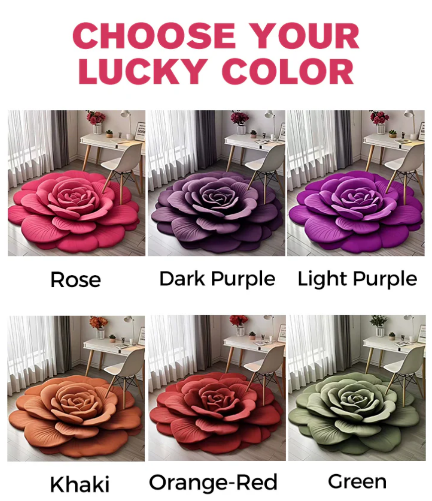 3D Floral Plush & Diatomaceous Earth Floor Mat (60*50) @ Just Rs.999/-