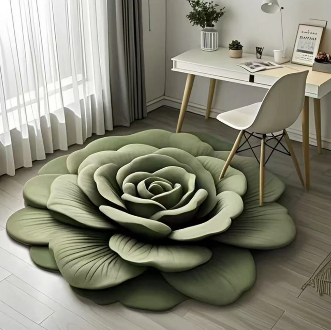 3D Floral Plush & Diatomaceous Earth Floor Mat (60*50) @ Just Rs.999/-