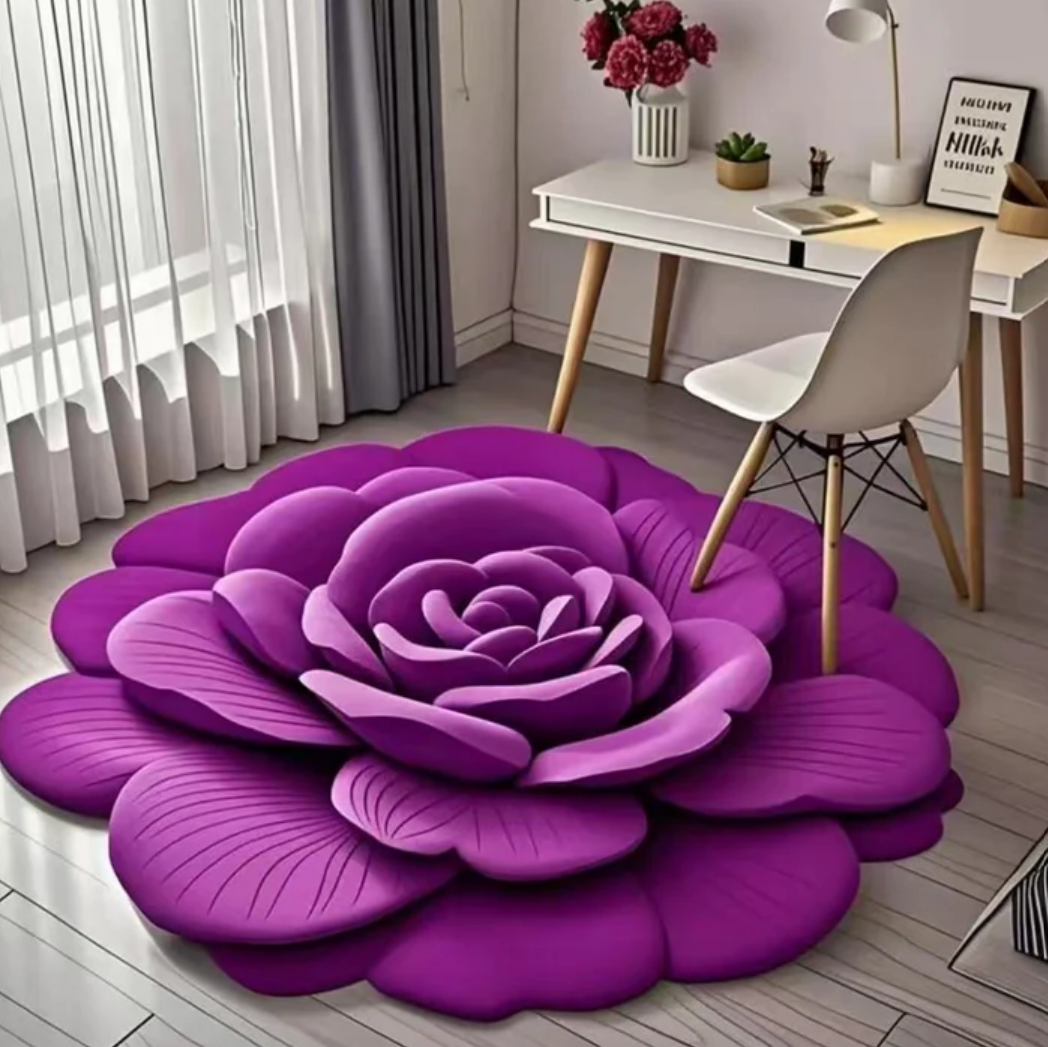 3D Floral Plush & Diatomaceous Earth Floor Mat (60*50) @ Just Rs.999/-