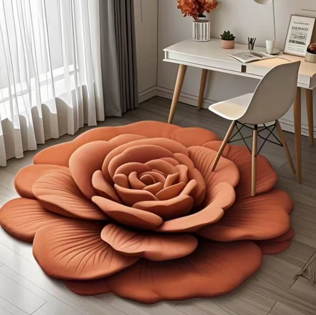 3D Floral Plush & Diatomaceous Earth Floor Mat (60*50) @ Just Rs.999/-