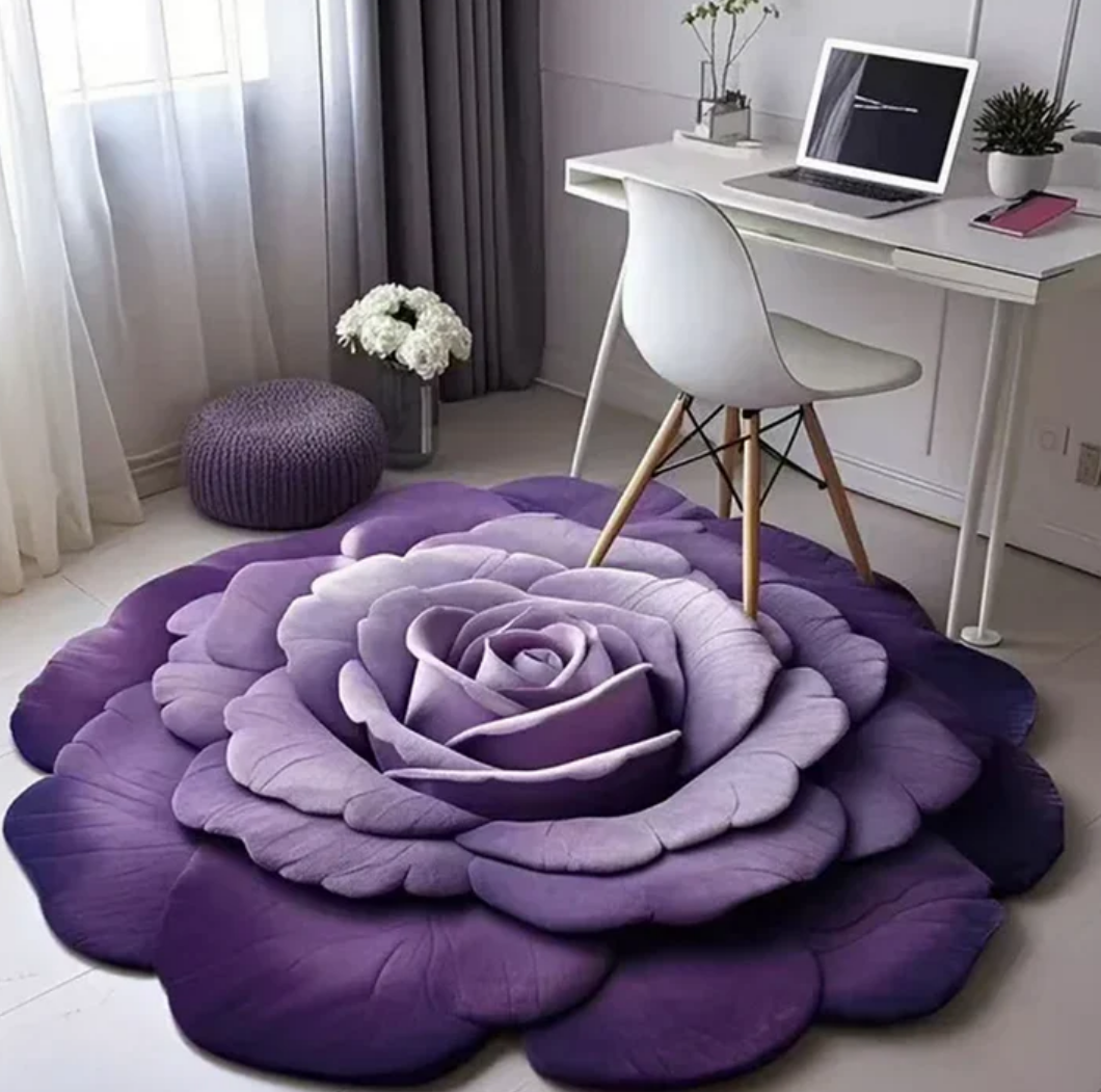 3D Floral Plush & Diatomaceous Earth Floor Mat (60*50) @ Just Rs.999/-