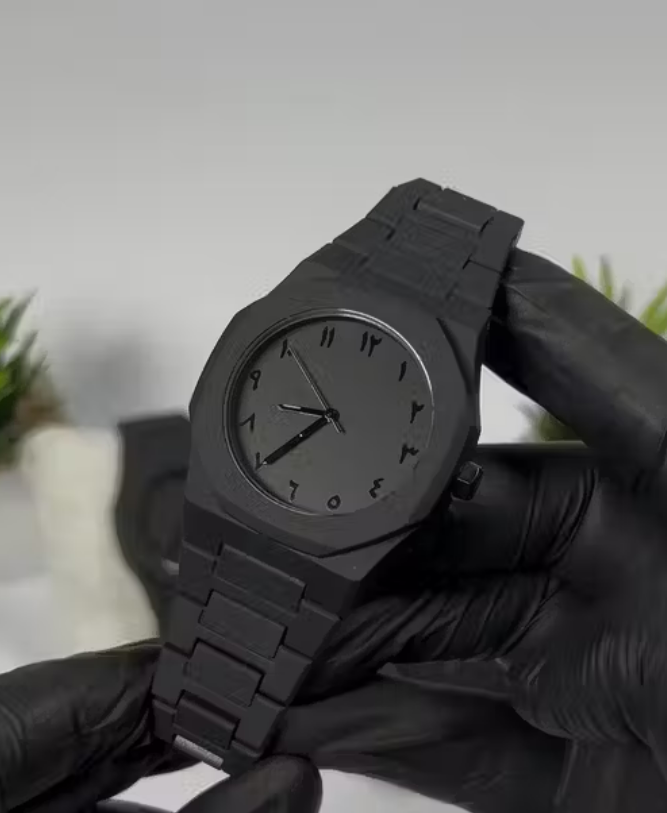 All Black Arabic Style Premium Analog Watch for Men At Just Rs - 1299/-