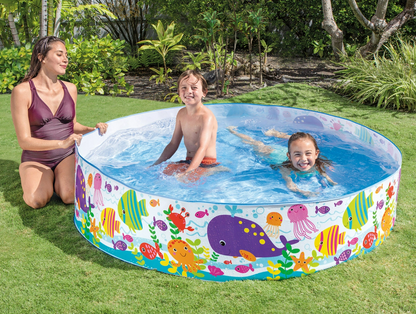 Round Kids Swimming Pool – Colorful Rainbow Design (3ft/4ft/5ft)