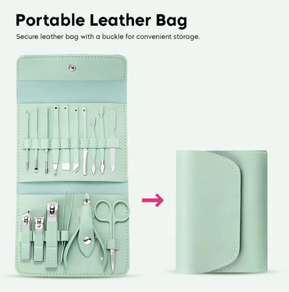 Manicure Set Professional Nail Clippers Pedicure Kit, 16 pcs Stainless Steel Nail Care Tools Grooming Kit @ Just Rs.599/-