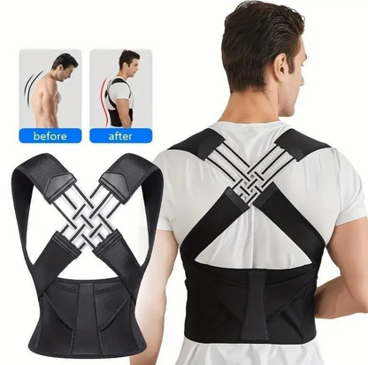 Posture Corrector Belt - Adjustable Back Posture Corrector/ Slouching Relieve Pain Belt Women Men (Free Size)