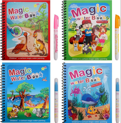 Reusable Magic Water Drawing Book {Pack of 4 - At Just Rs - 599/-}